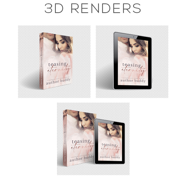 3D Render Book Cover Graphics Pack Design for Authors - Premade and Custom Book Cover Packages from The Author Buddy