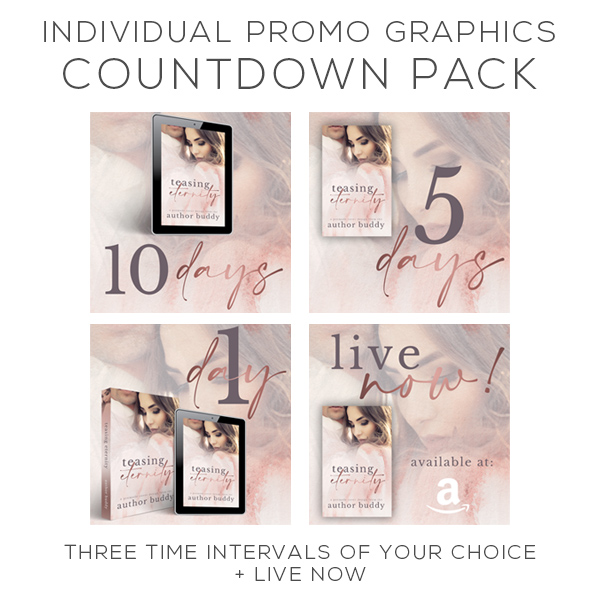 Countdown Graphics - Individual Promo Graphics Pack Design for Authors - Premade and Custom Book Cover Packages from The Author Buddy