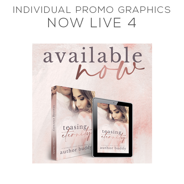 Available Now Graphic - Individual Promo Graphics Pack Design for Authors - Premade and Custom Book Cover Packages from The Author Buddy