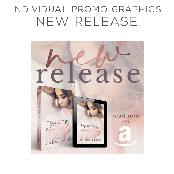 New Release Graphic - Individual Promo Graphics Pack Design for Authors - Premade and Custom Book Cover Packages from The Author Buddy