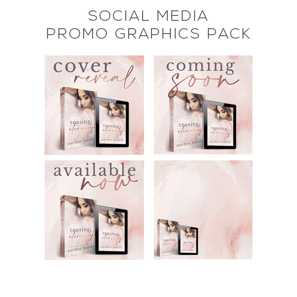 Social Media Promo Graphics Pack - Individual Promo Graphics Pack Design for Authors - Premade and Custom Book Cover Packages from The Author Buddy