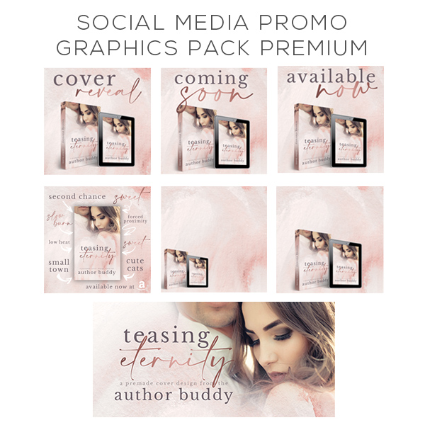 Social Media Promo Graphics Pack Premium - Individual Promo Graphics Pack Design for Authors - Premade and Custom Book Cover Packages from The Author Buddy