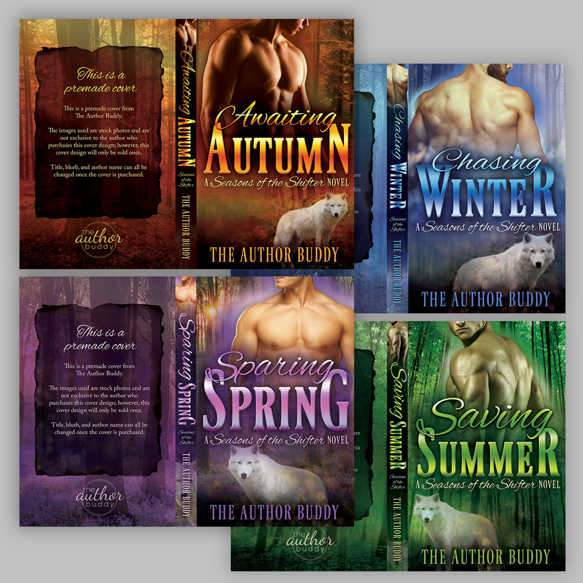 Seasons of the Shifter - Premade Paranormal Romance Series Covers from The Author Buddy