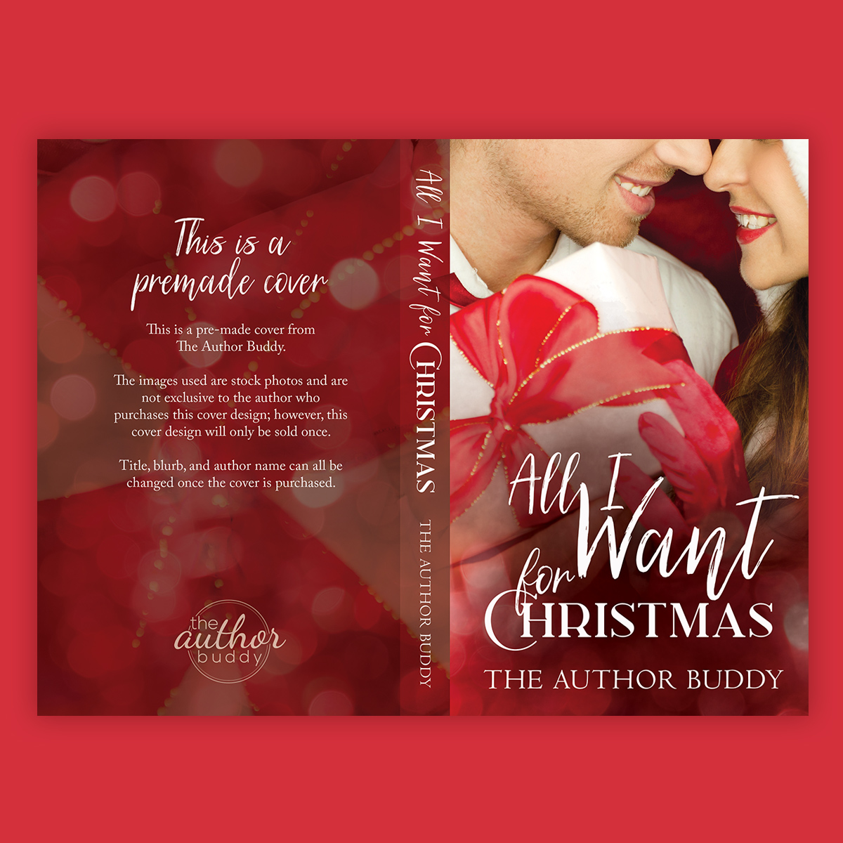 All I Want for Christmas - Premade Goliday Book Cover from The Author Buddy