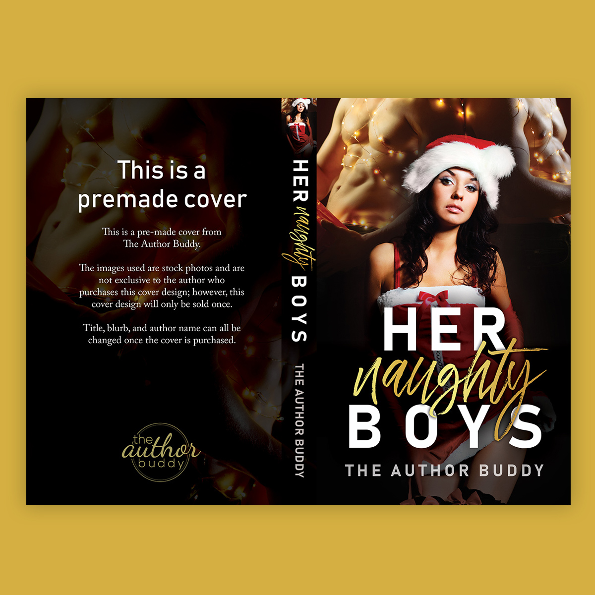 Her Naughty Boys - Premade Reverse Harem Holiday Book Cover from The Author Buddy