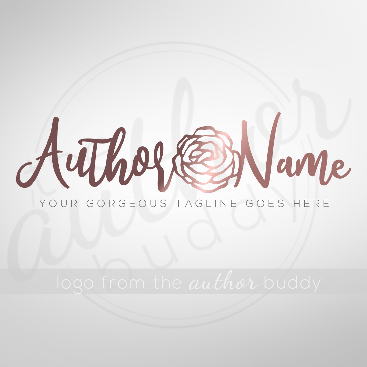 Metallic Rose Logo The Author Buddy