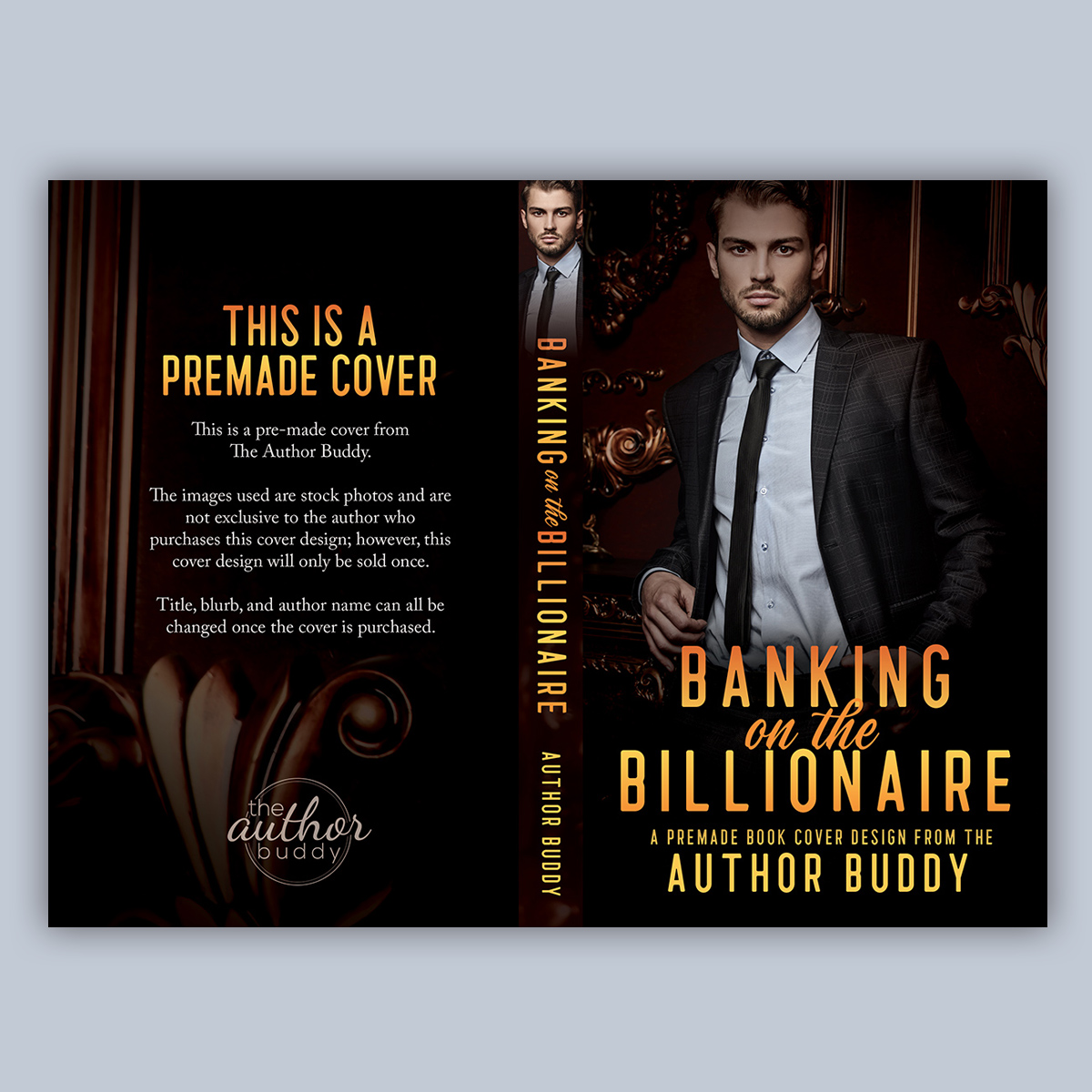 Banking on the Billionaire - Premade Billionaire Romance Book Cover from The Author Buddy
