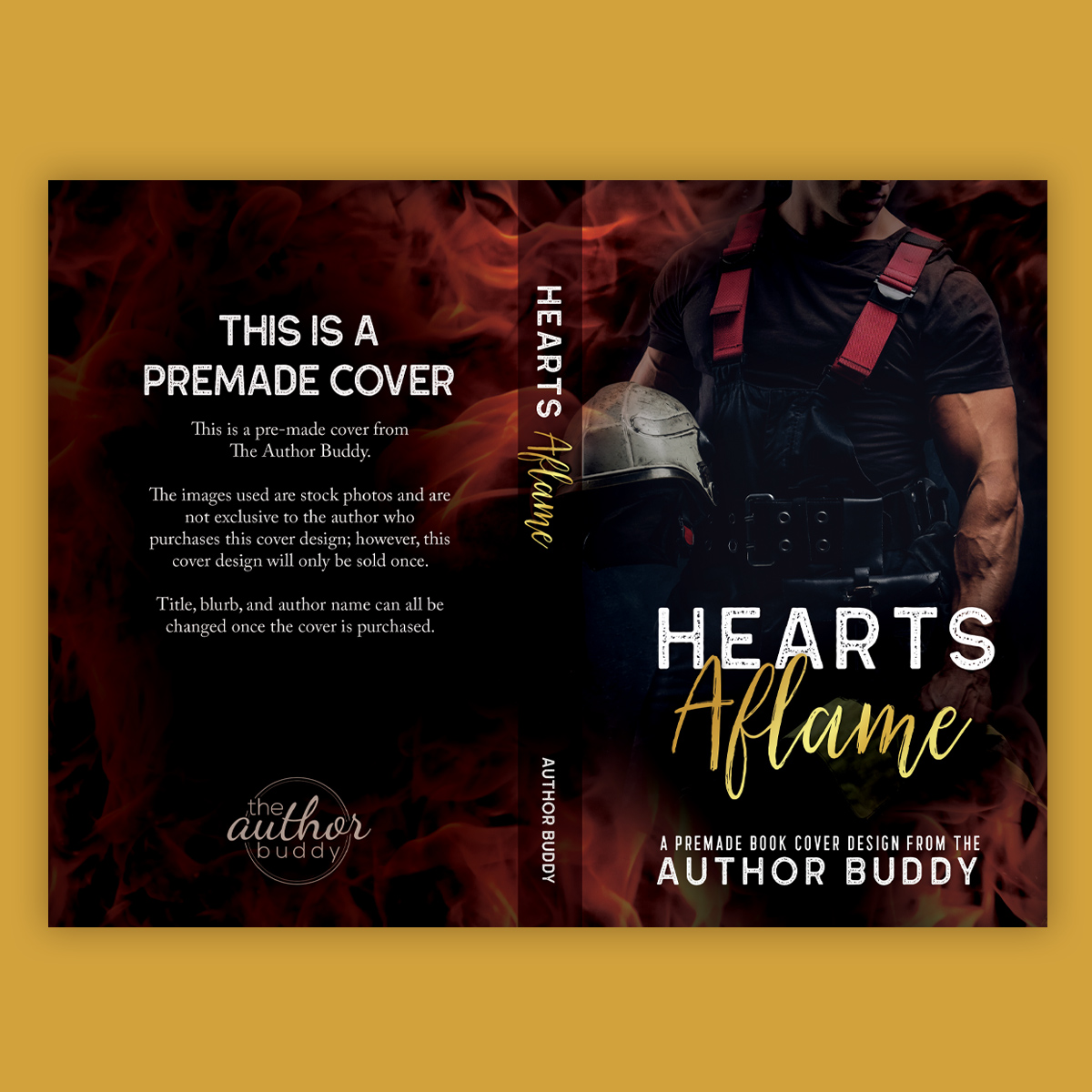 Hearts Aflame - Premade Book Cover from The Author Buddy
