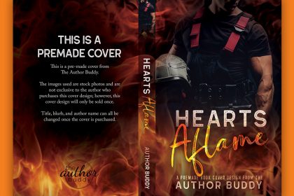 Hearts Aflame - Premade Firefighter Hero First Responder Romance Book Cover from The Author Buddy