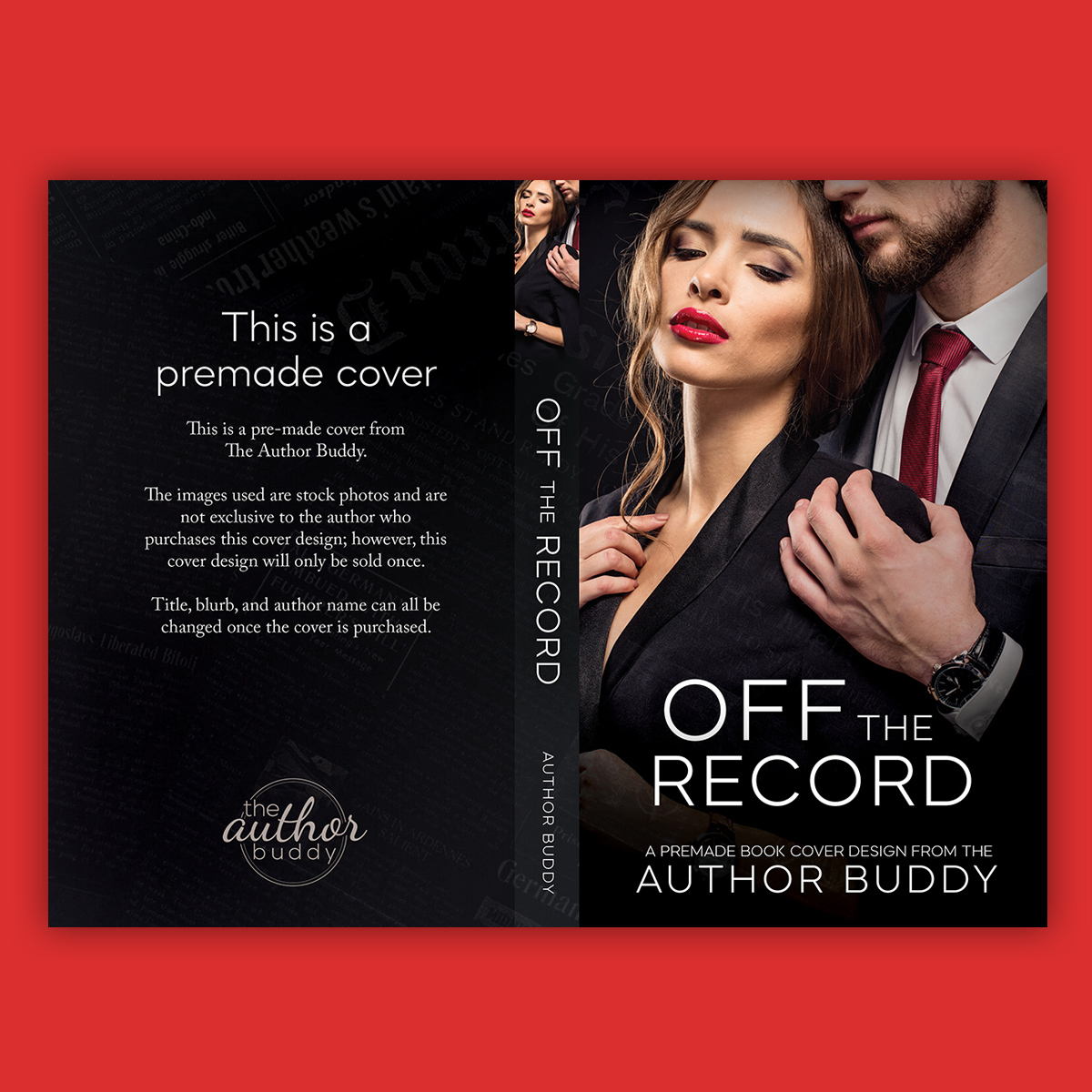 Off The Record - Premade Romantic Suspense Book Cover from The Author Buddy