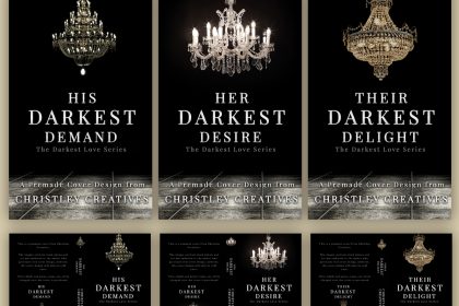 Dark Love Trilogy - Premade Dark Romance Trilogy Book Covers from Christley Creatives