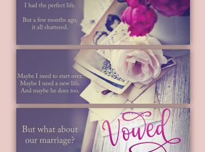 Amazon A+ Content Graphics for Romance Novels - Vowed by Sara Celi - Premade Object Typography Romance Book Cover from The Author Buddy