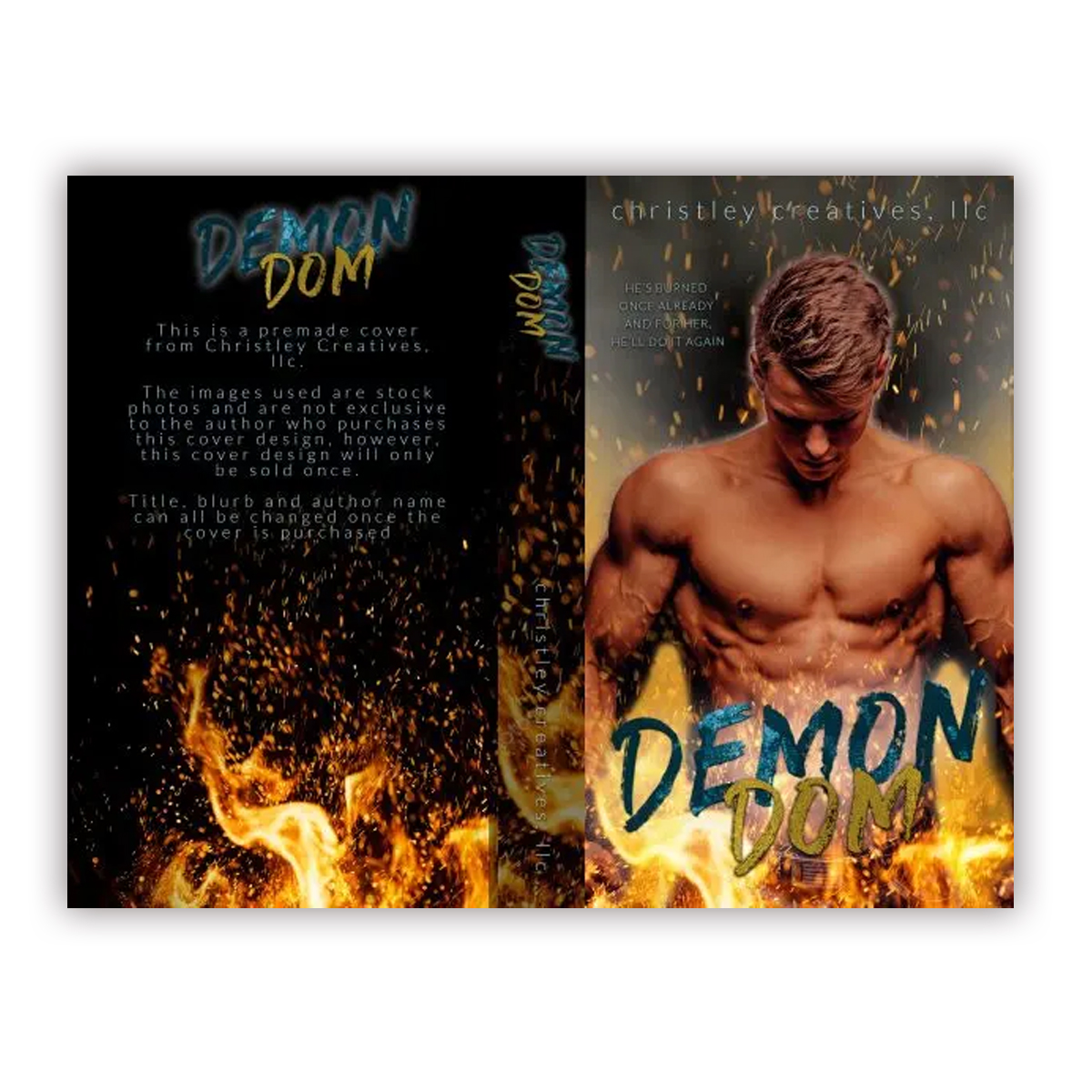 Demon Dom - Premade Contemporary Romance Book Cover from Christley Creatives