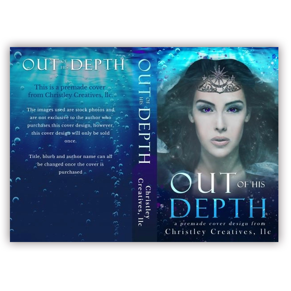 Out of His Depth - Premade Contemporary Romance Book Cover from Christley Creatives