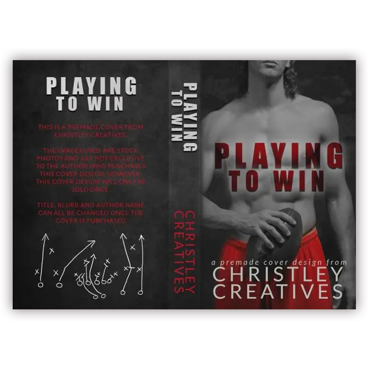 Playing to Win - Premade Contemporary Romance Book Cover from Christley Creatives
