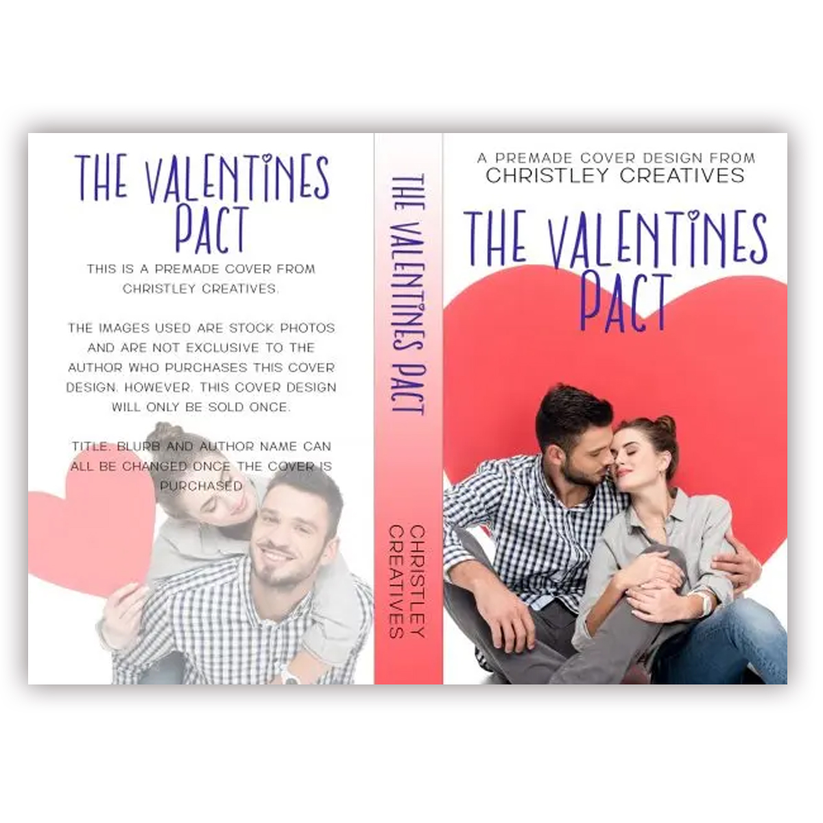 The Valentines Pact - Premade Contemporary Romance Book Cover from Christley Creatives