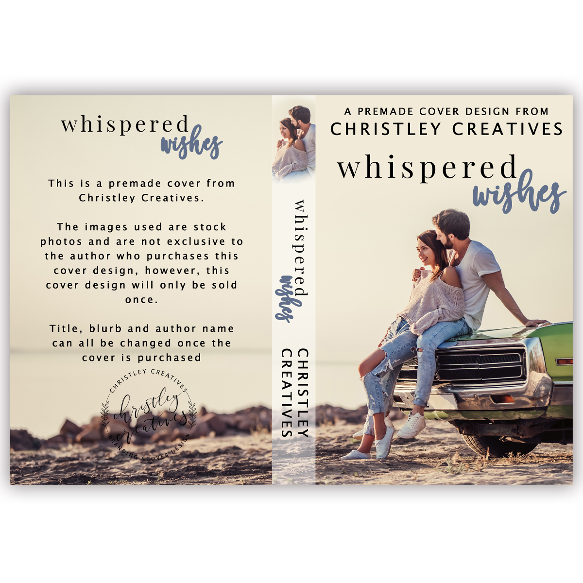 Whispered Wishes - Premade Contemporary Romance Book Cover from Christley Creatives