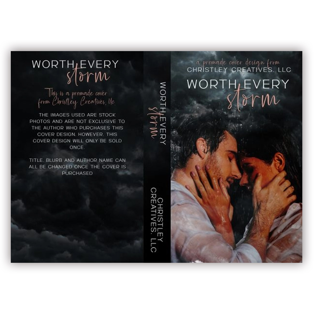 Worth Every Storm - - Premade Contemporary Romance Book Cover from Christley Creatives