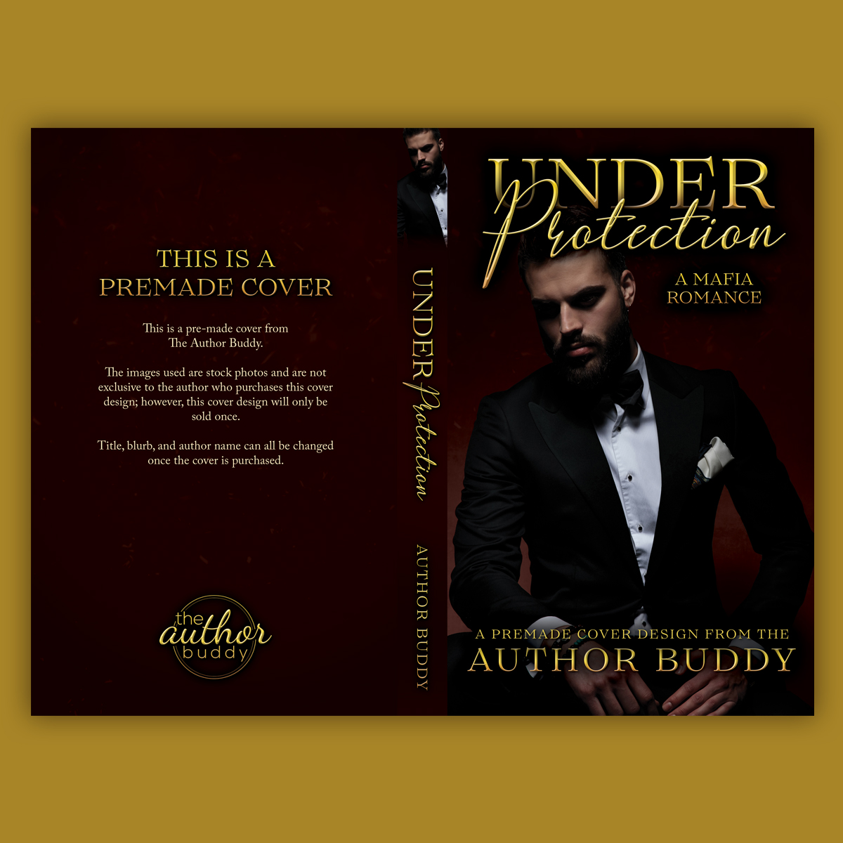 Under Protection - Premade Contemporary Mafia Dark Romantic Suspense Book Cover from The Author Buddy