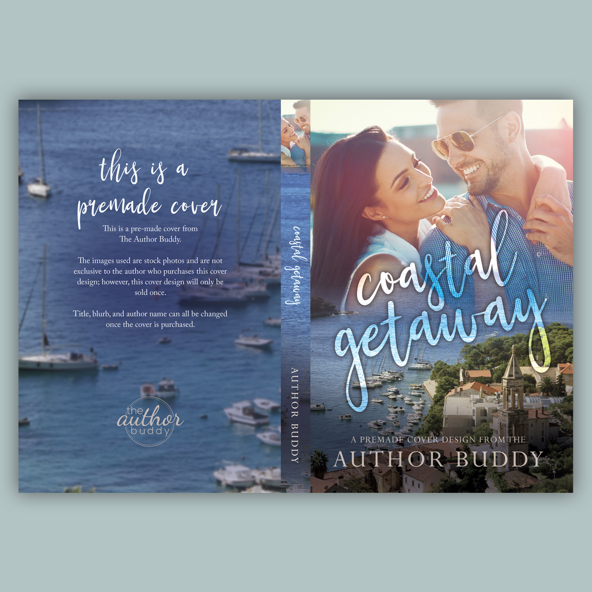 Coastal Getaway - Premade Contemporary Romance Book Cover from The Author Buddy