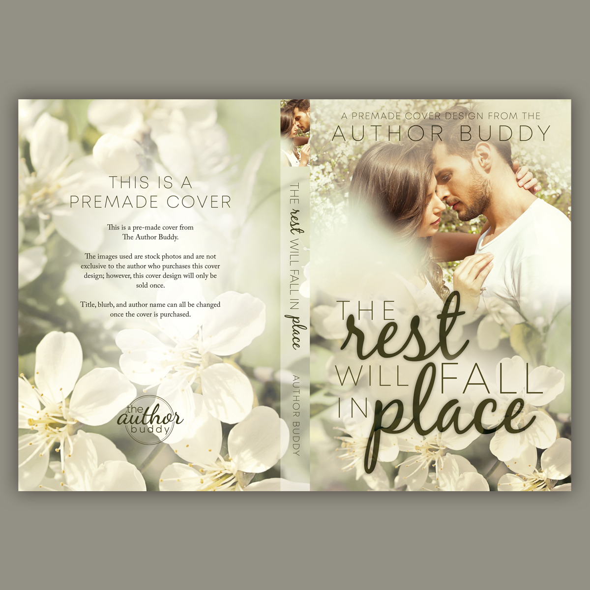 The Rest Will Fall In Place - Premade Contemporary Romance Book Cover from The Author Buddy