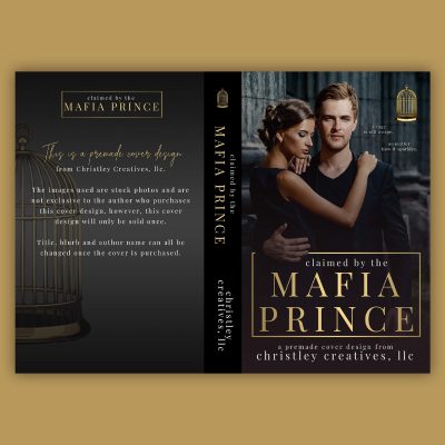 Claimed by the Mafia Prince - Premade Dark Romance Book Cover from Christley Creatives