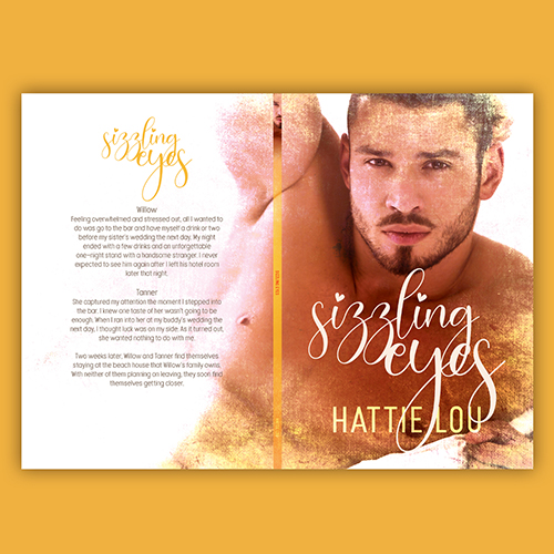 Paperback Cover - Sizzling Eyes by Hattie Lou - Premade Steamy Romance Book Cover from The Author Buddy