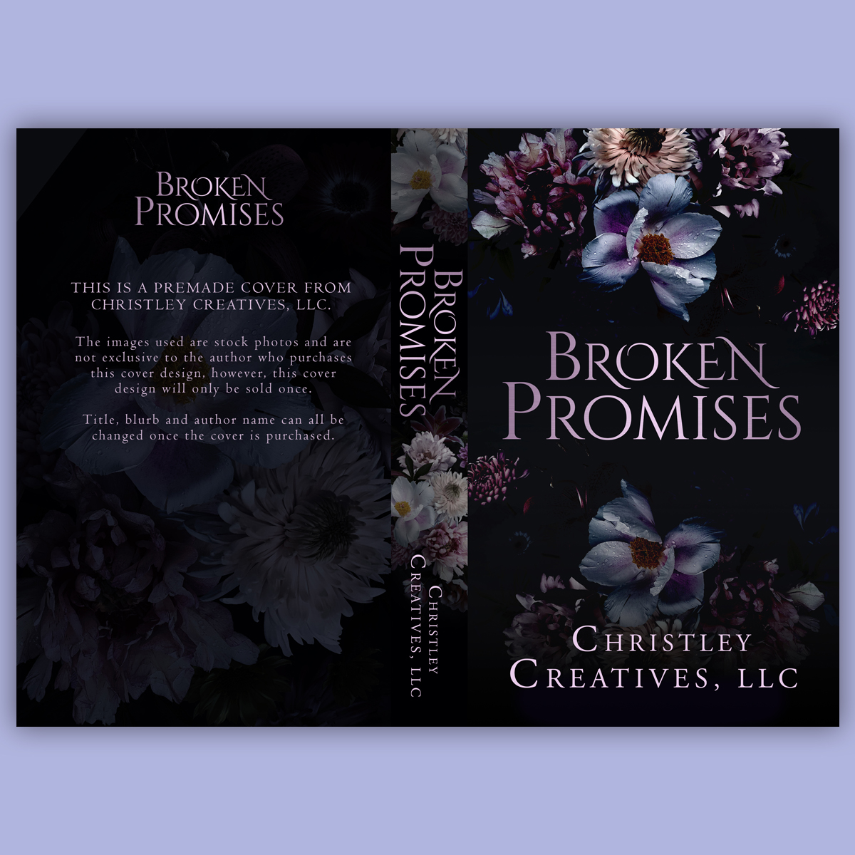 Broken Promises - Premade Contemporary Dark Romance Book Cover from Christley Creatives