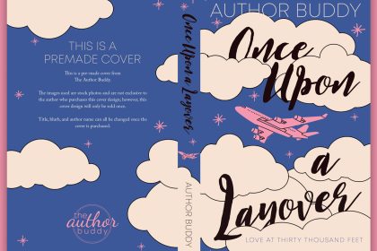 Once Upon a Layover - Premade Illustrated Contemporary Romance Romantic Comedy Book Cover from The Author Buddy