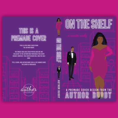 On The Shelf - Premade Illustrated Contemporary Romance Romantic Comedy Book Cover from The Author Buddy - Plus Size Black Woman Illustrated Cover