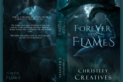 Forever Up In Flames - Premade Dragon Fantasy Paranormal Dark Romance Book Cover from The Author Buddy
