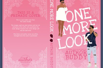 One More Look - Premade Illustrated Contemporary Latinx Romance Romantic Comedy Book Cover from The Author Buddy