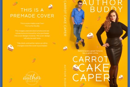 Carrot Cake Caper- Premade Discreet Plus Size Cozy Mystery Romance Book Cover from The Author Buddy