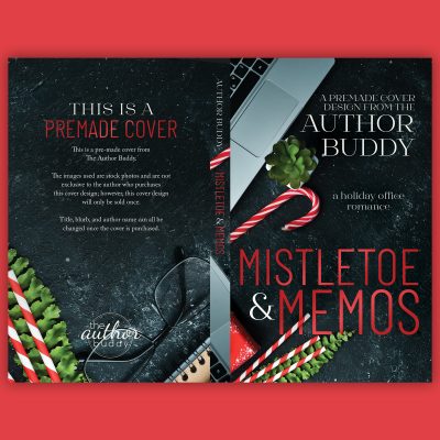 Mistletoe & Memos - Premade Christmas Object Typography Discreet Office Workplace Romance Book Cover from The Author Buddy