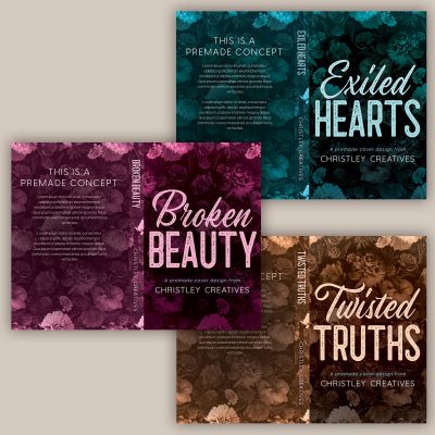 Beautifully Broken Trilogy - Premade Discreet Romance Book Cover Series from Christley Creatives