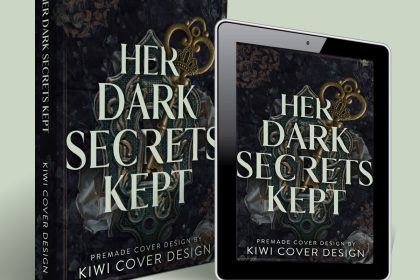 HIs Dark Secrets Kept - Premade Dark Romance Object / Typography Book Cover from Kiwi Cover Designs
