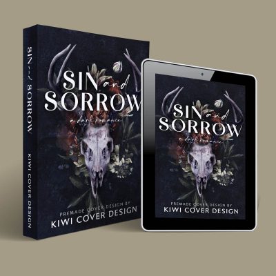 Sin and Sorrow - Premade Dark Romance Object / Typography Book Cover from Kiwi Cover Designs