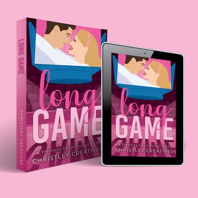 Long Game - Premade Original Unique Illustrated Sports Romance Book Cover from Christley Creatives
