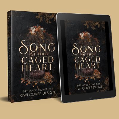 Song of the Caged Heart - Premade Dark Romance Object / Typography Book Cover from Kiwi Cover Designs