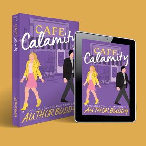 Cafe Calamity - Premade Illustrated Contemporary Romance Romantic Comedy Book Cover from The Author Buddy