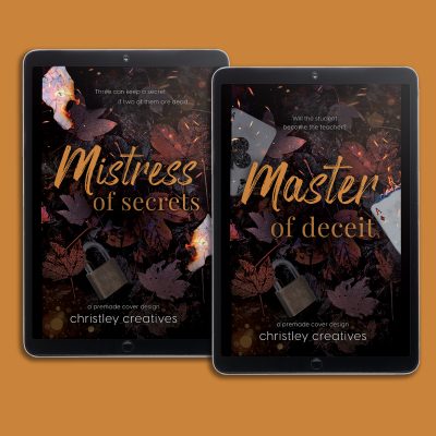 Scorching Secrets Duet - Premade Dark Discreet Romance Book Cover from Christley Creatives