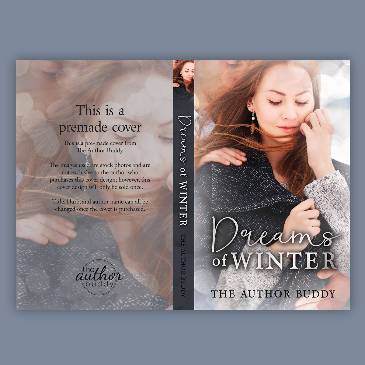 Dreams of Winter - Premade Holiday Romance Book Cover from The Author Buddy