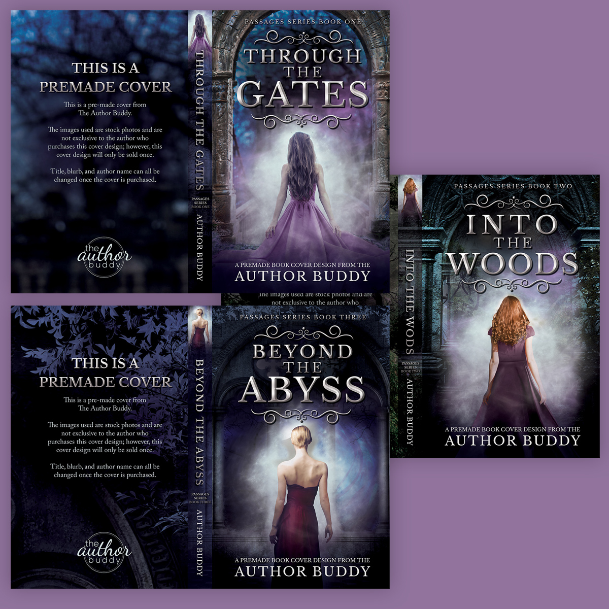 Passages Trilogy - Premade Paranormal Romance Series Book Covers from The Author Buddy