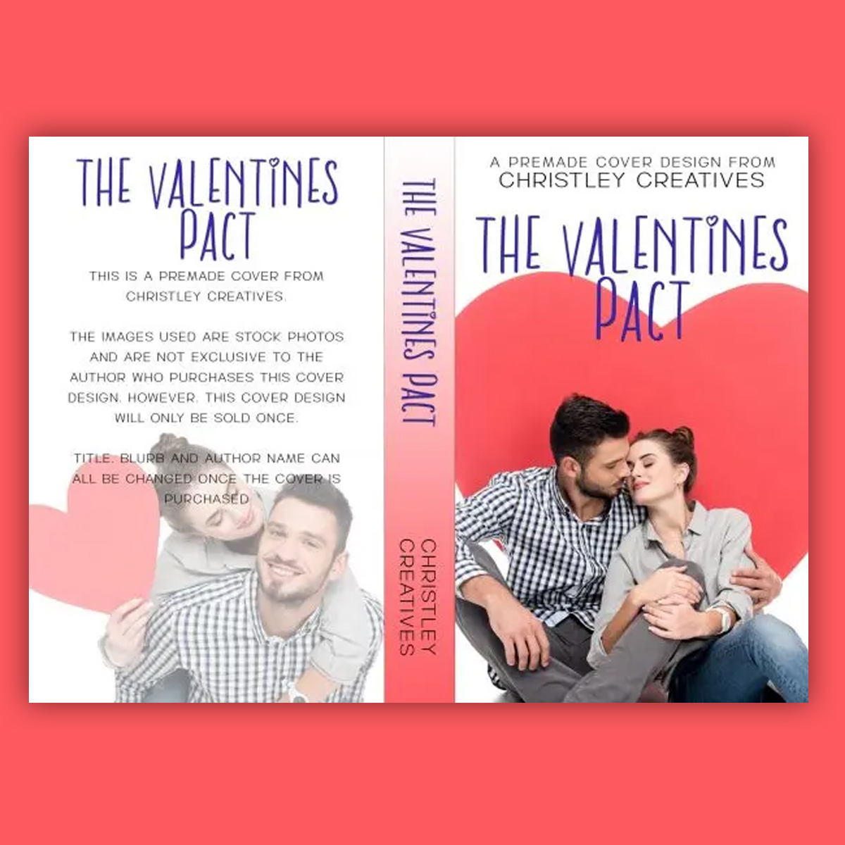 The Valentines Pact - Premade Contemporary Romance Book Cover from Christley Creatives