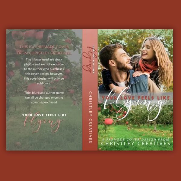 Your Love Feels Like Flying - Premade Contemporary Romance Book Cover from Christley Creatives