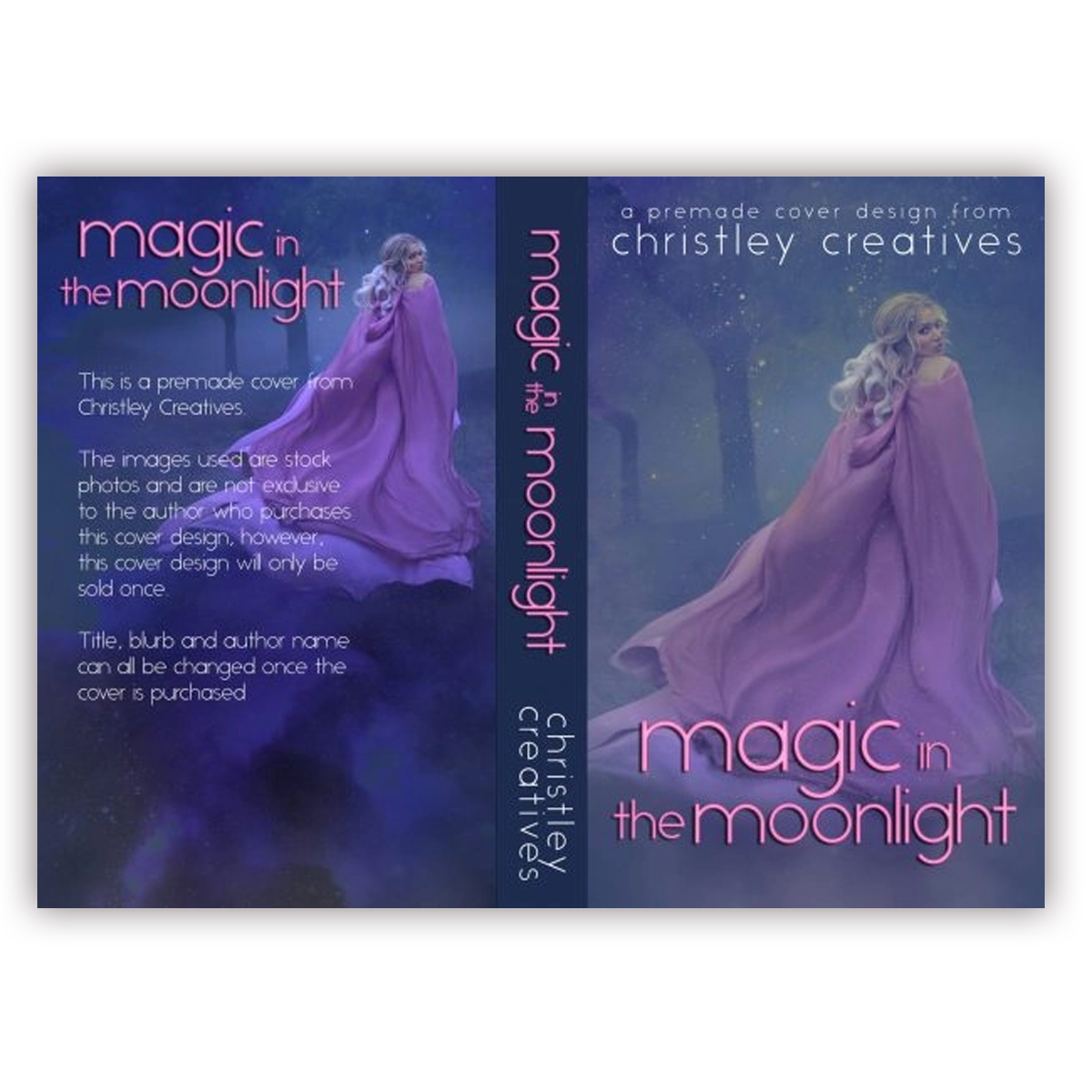 Magic in the Moonlight - Premade Contemporary Romance Book Cover from Christley Creatives