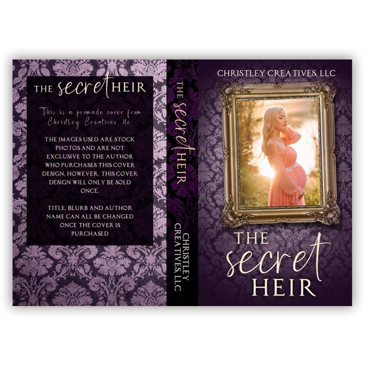 The Secret Heir - Premade Romance Book Cover from Christley Creatives