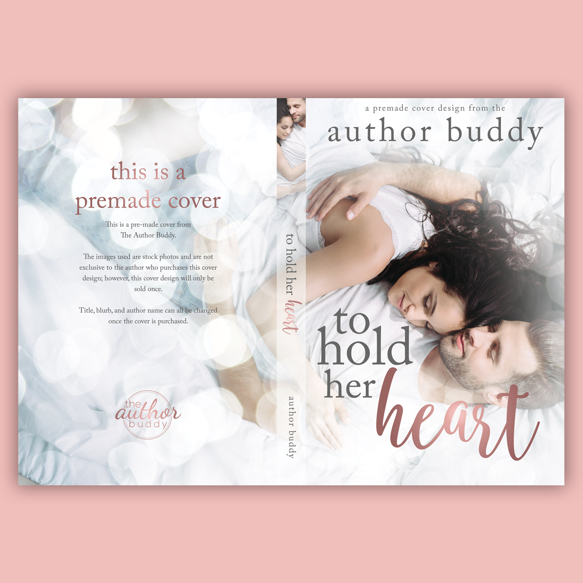 To Hold Her Heart - Premade Contemporary Romance Book Cover from The Author Buddy
