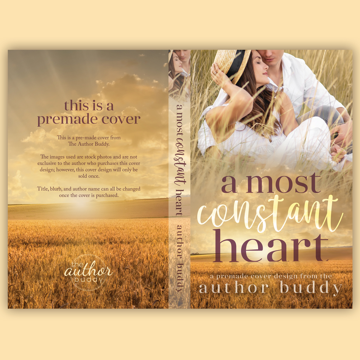 A Most Constant Heart - Premade Small Town Contemporary Romance Book Cover from The Author Buddy