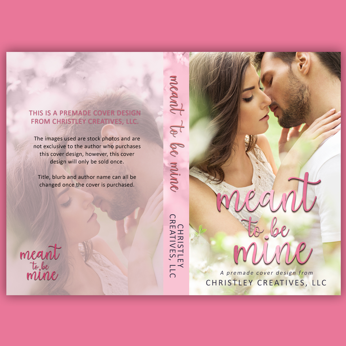 Meant To Be Mine - Premade Contemporary Romance Book Cover from Christley Creatives